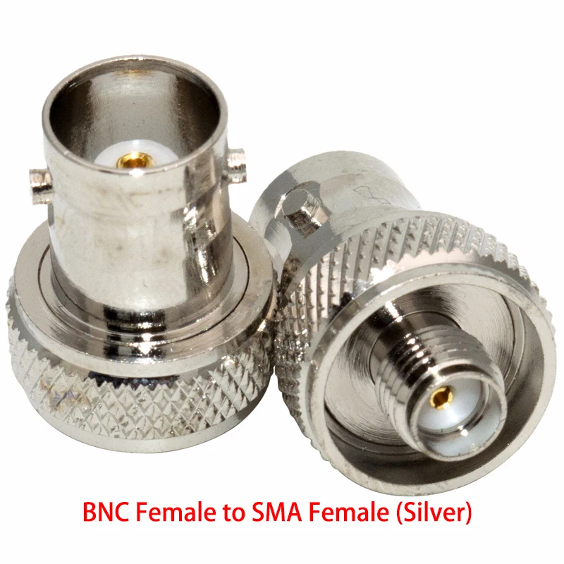 Фото Переходник Q9 BNC (гнездо) на SMA (штекер-гнездо) с золотисто-никелевым покрытием, черный, для раций Motorola и BaoFeng UV-5R FD-880. №3