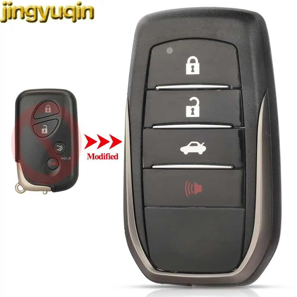 

Jingyuqin Smart Keyless Entry Remote Car Key Fob Shell For Lexus IS200 RX IS LX GS 4 Buttons Modified Key Housing