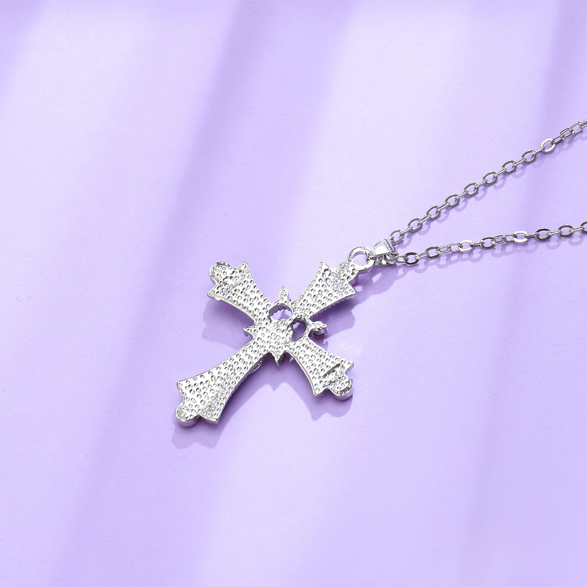 Летнее ожерелье Rongwo Y2k с крестом инкрустированное цветными кристаллами модные