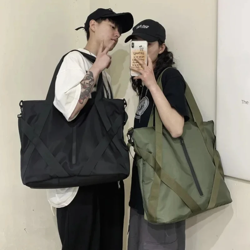 

High Quality Large Capacity Shopping Bags for Women Tote Bags Nylon Female Shoulder Bag Retro Mens Handbags Travel Shoulder Bag