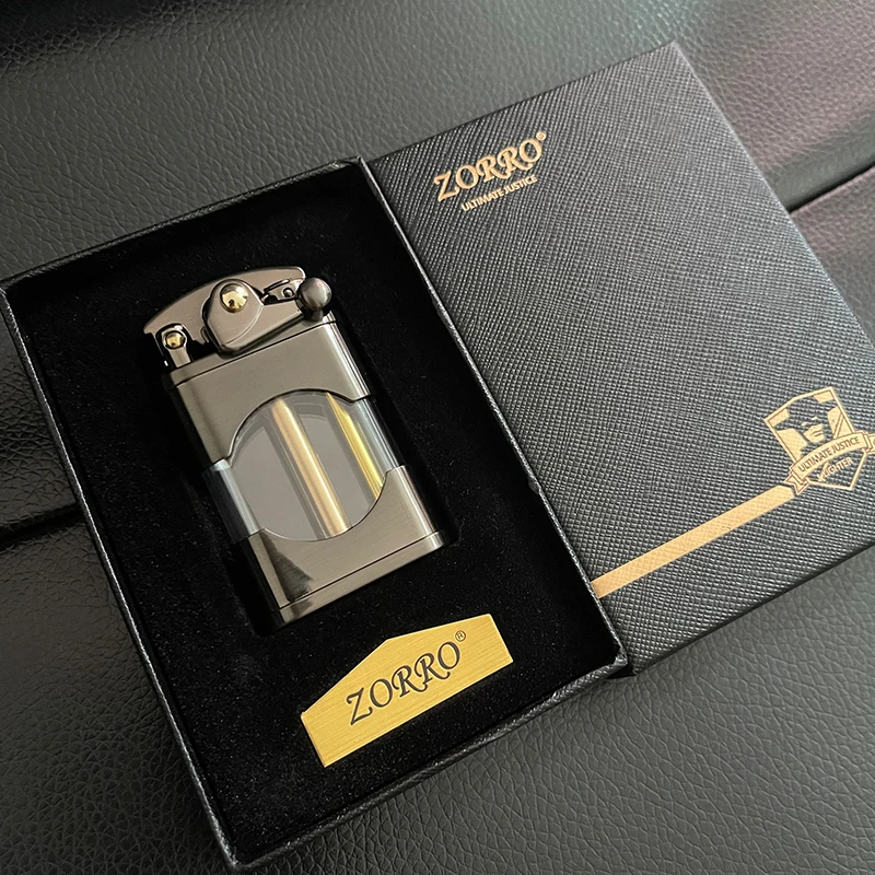 Ветрозащитная и водонепроницаемая керосиновая зажигалка Zorro с прозрачным