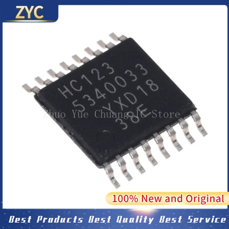 10 шт./лот CD74HC123PWR моностабильный мультивибратор HJ123 tssop16100% новый оригинальный IC-чип