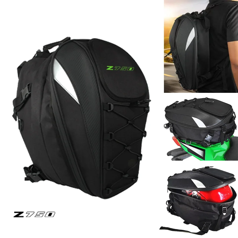 

For Kawasaki Z 750 z750 Z750R Z750S Rear Motorcycle Backpack Bag Helmet Bag Waterproof Material Knight Tail Bag