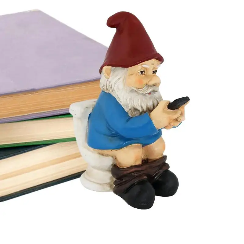

Resin Naughty Garden Gnome Garden Statue Christmas Christmas Hogard Resin New Dress Up Decoration Garden Gnome Doll Decoration