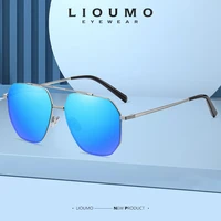 lioumo 2022 fashion square sunglasses polarized men women anti glare uv400 driving glasses blue eyewear unisex zonnebril heren
