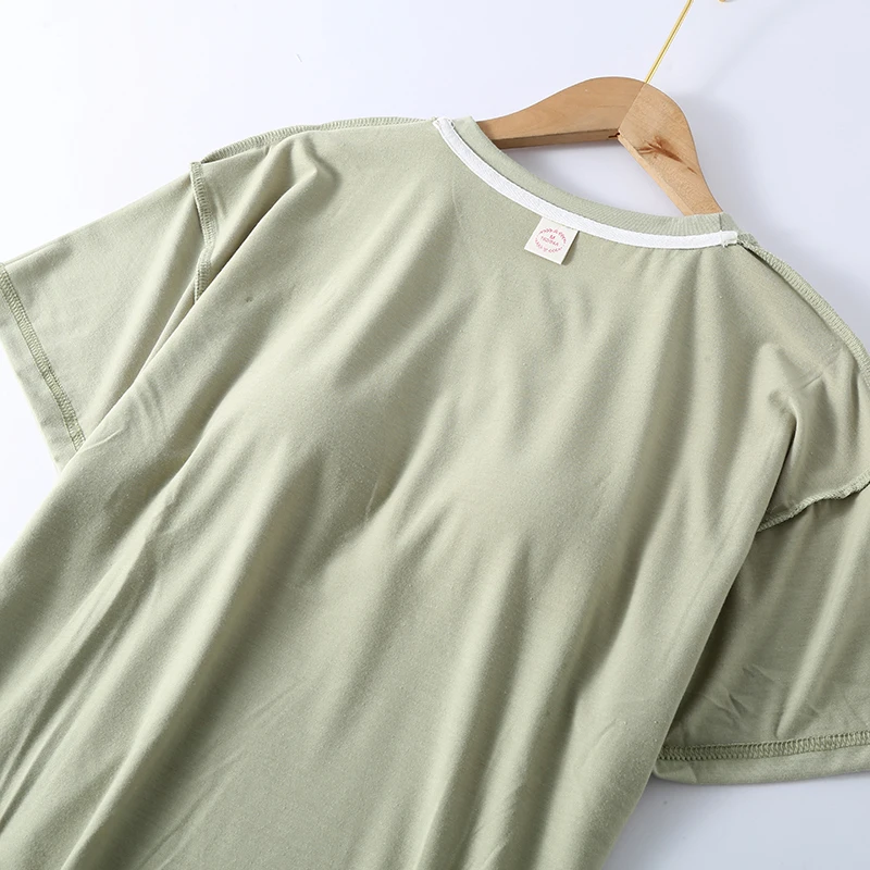 Пижама с нагрудными подушечками женский топ коротким рукавом лето 2024