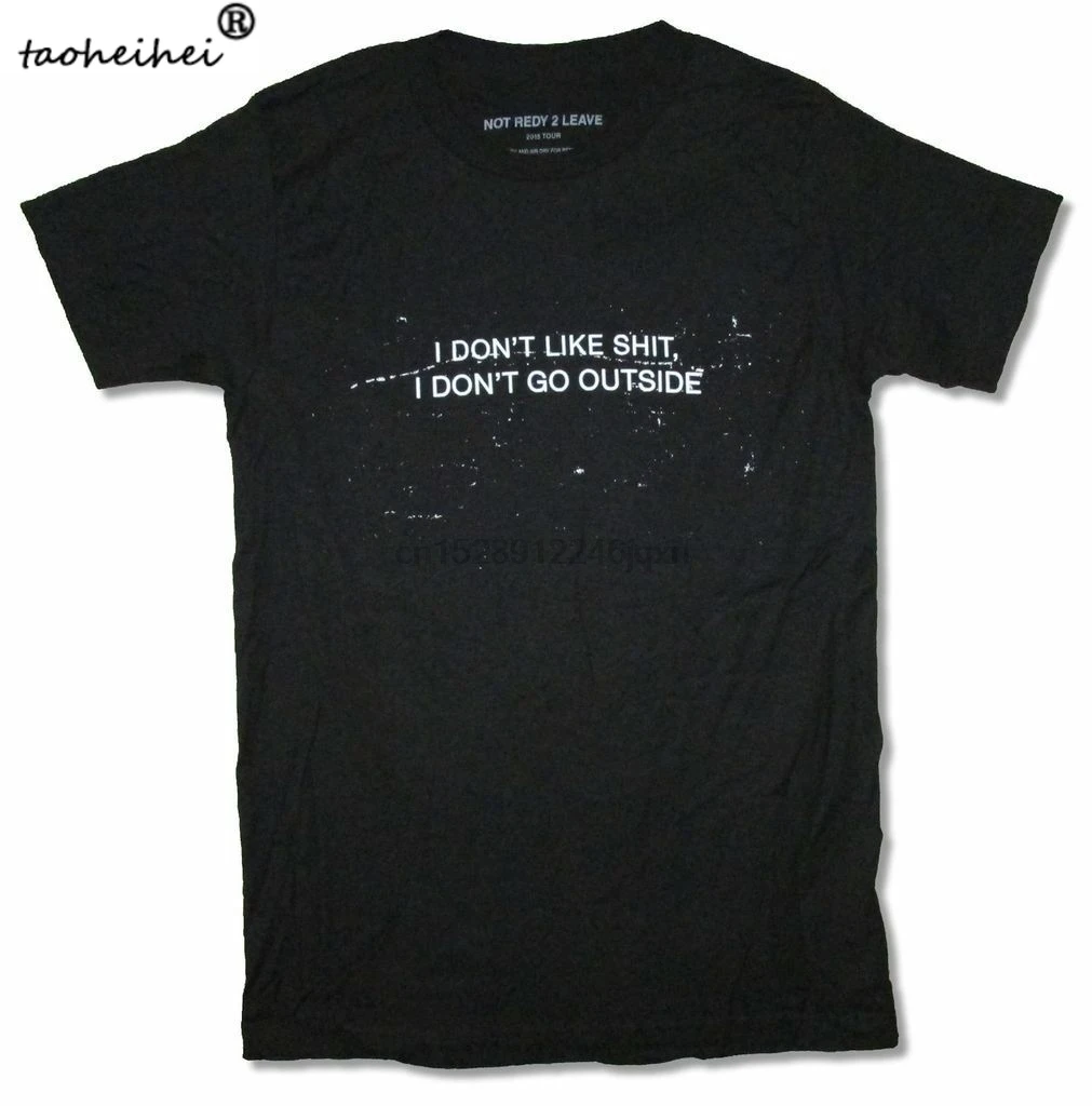 Черная футболка с надписью Эрл Я не люблю ходить на улицу новинка официальная Redy -