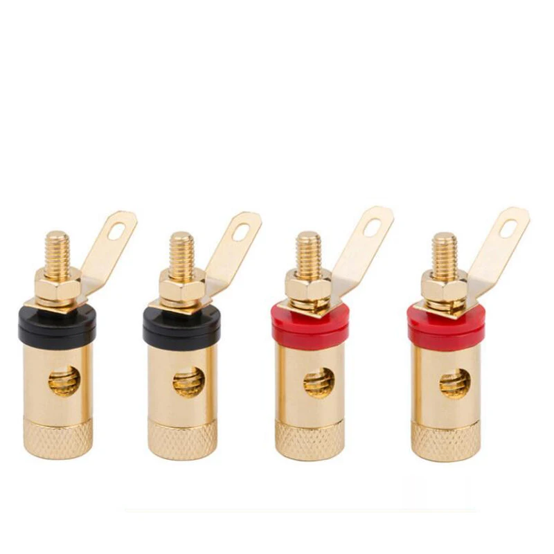 

2/4/8pcs Pure Copper Gold-plated Audio Terminal High Current Speaker Power Amplifier Speaker Audio Terminal 4mm Banana Socket