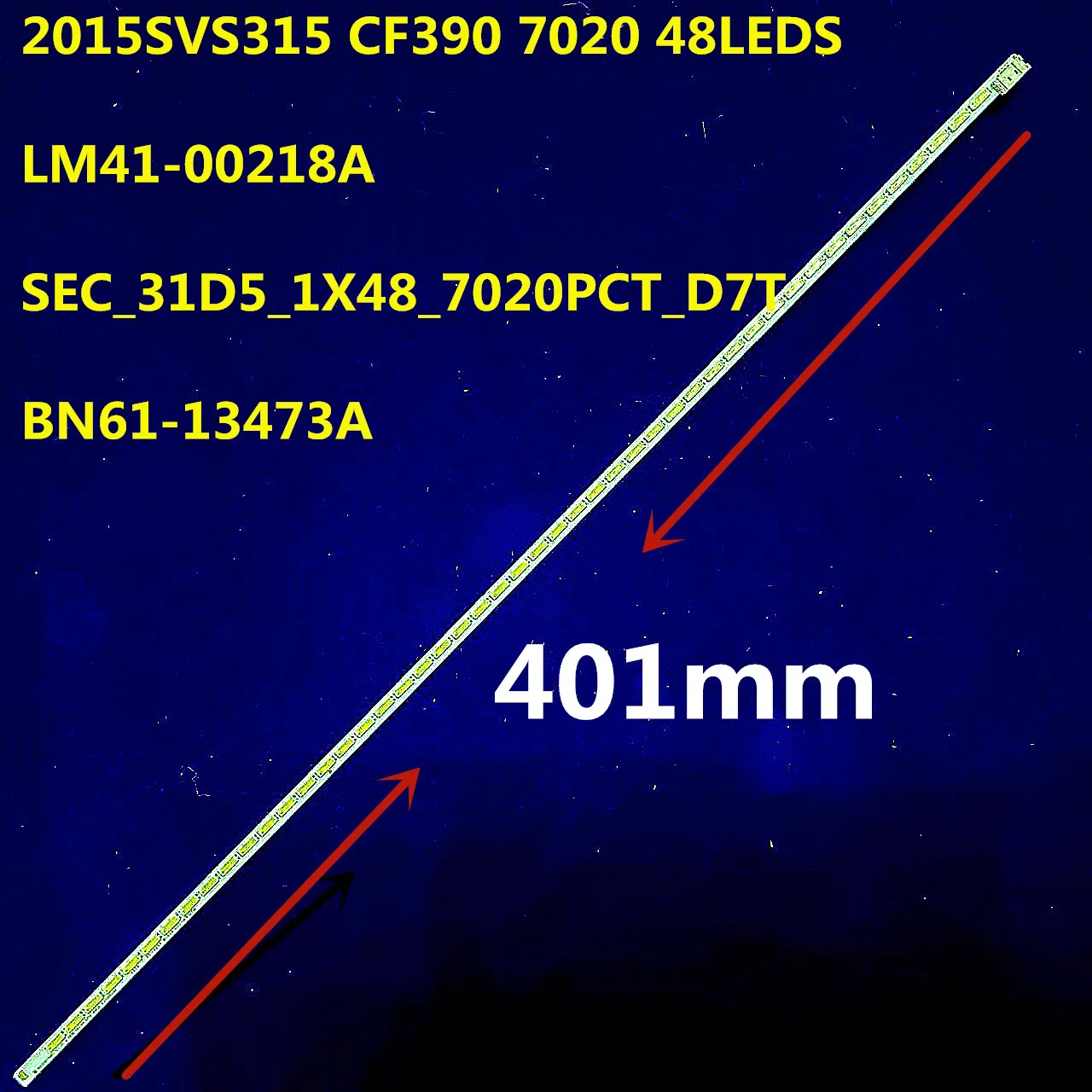 Светодиодная лента 401 мм, 5 шт., 48 ламп для Samsung S32F351FUC Φ 2015SVS315 CF390 7020 LM41-00218A