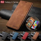 Кожаный магнитный чехол-бумажник для Samsung Galaxy A20 A50 A70 E A30 S A10 A40 A60 A70E A20E A21S A80 A90 A6 A7 A8 J4 J6 Plus 2018