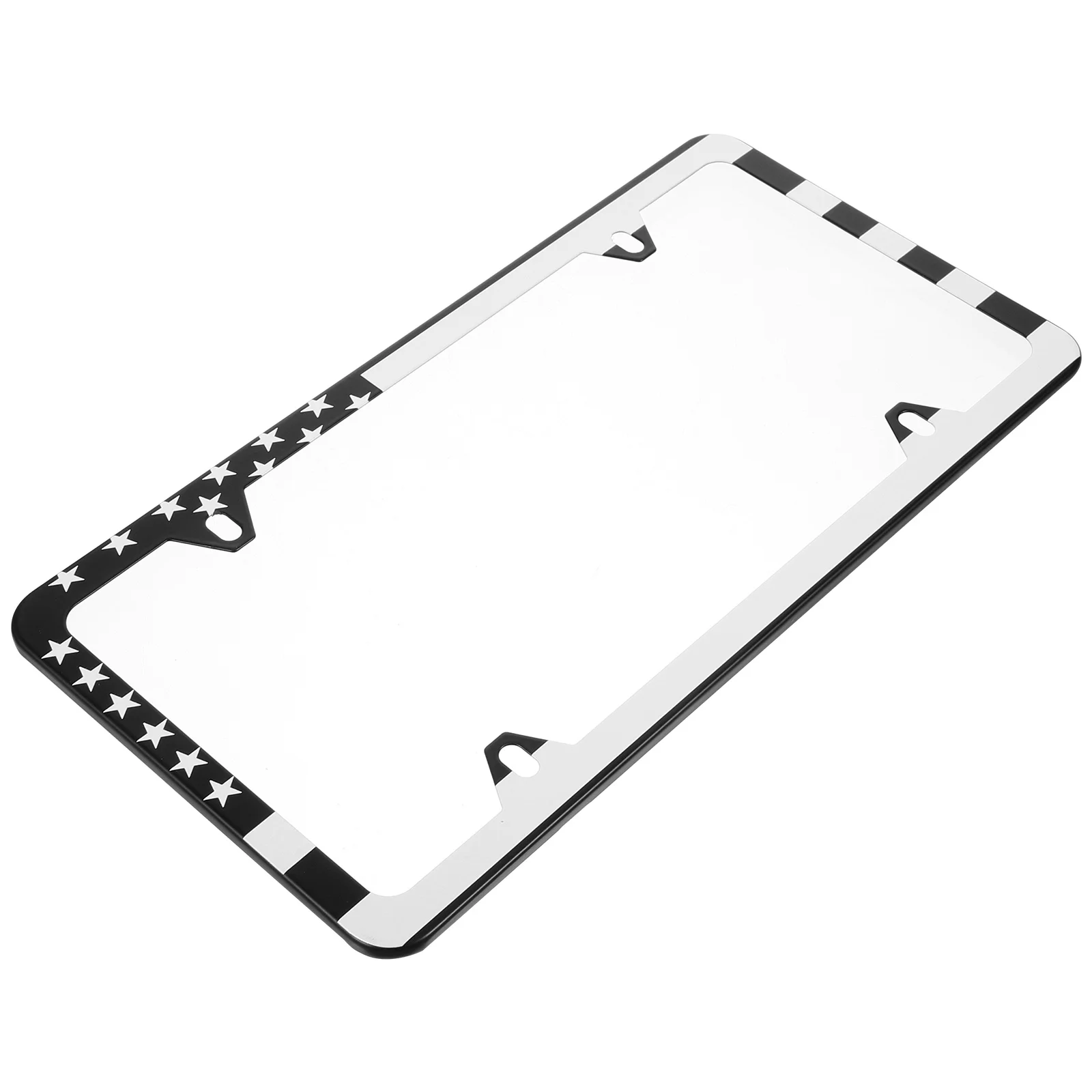

Car License Plate Frame Holder American Flag Licenses Covers Holders Aluminum Alloy Automotive Number US Plates