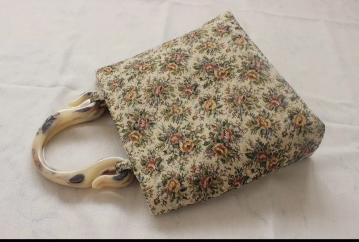 Женское жаккардовое одеяло Lost in Vinatge тканевая жаккардовая сумка с вышивкой Flowe