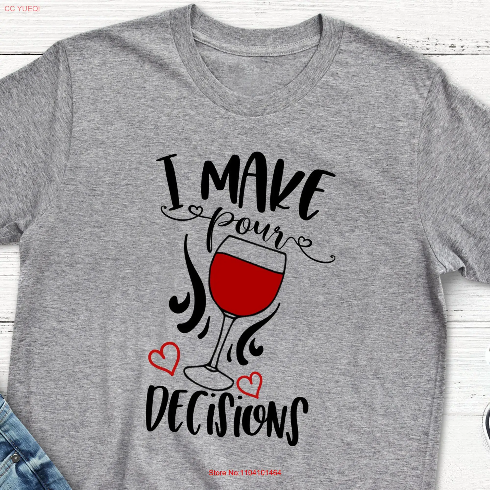 Винная футболка забавная Мужская и женская с длинным или коротким рукавом