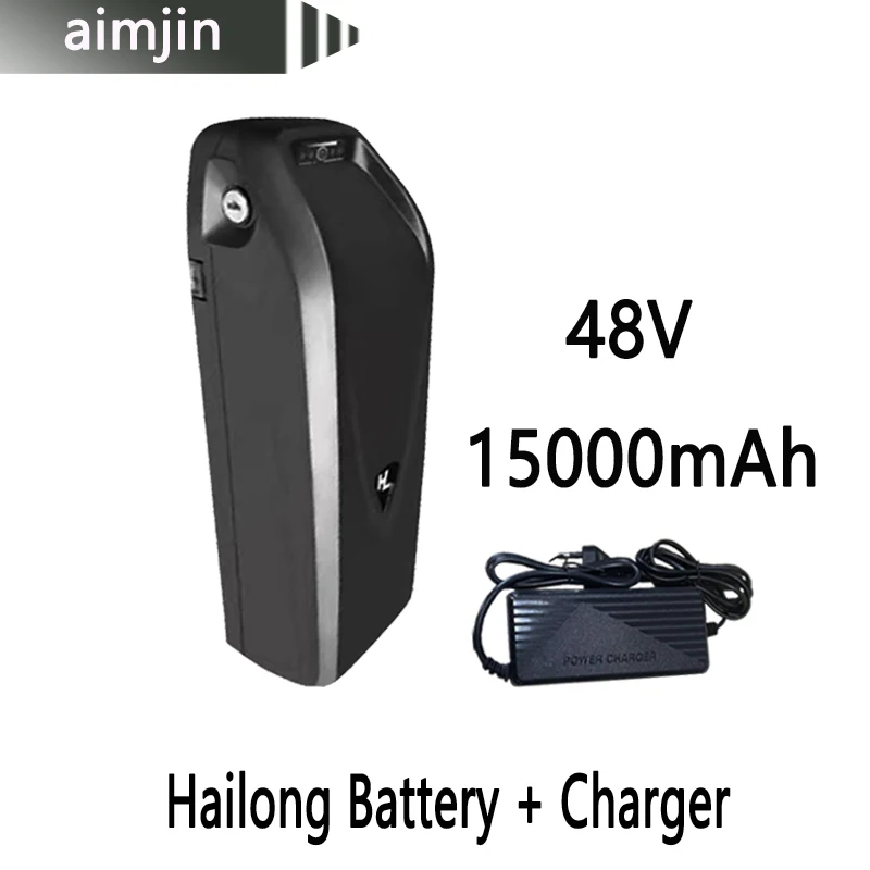 

18650 48V 15000mAh Lithium Battery Ebike Suitable for Hailong Electric Bicycle 350W 500W 750W 1000W Charger+ Cell