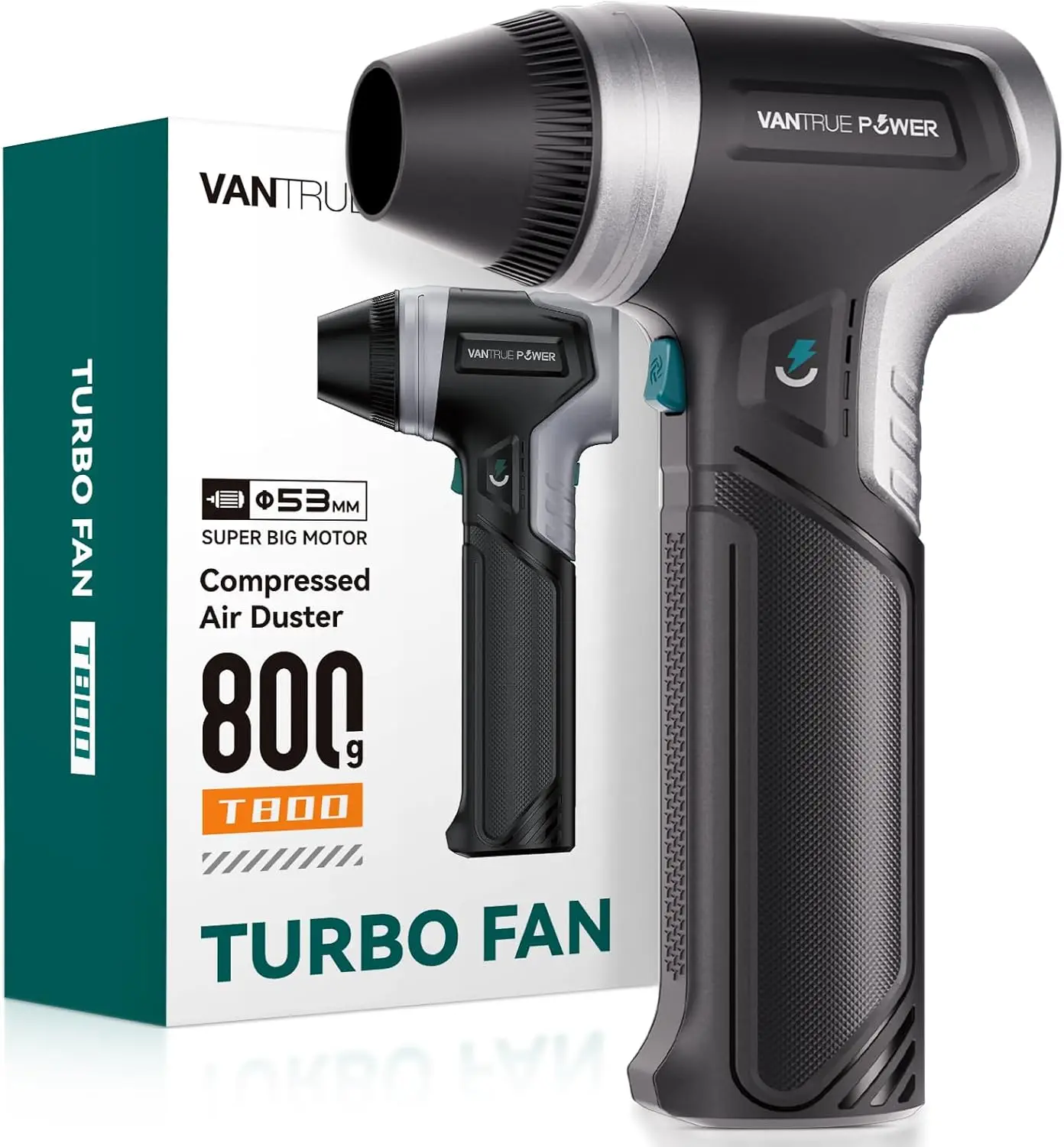 

Электрическая воздушная тряпка Vantrue-28,22 унций на рынке, максимальное давление ветра, перезаряжаемый бесщеточный двигатель, прочный вентилятор, 3-ступенчатая регулировка