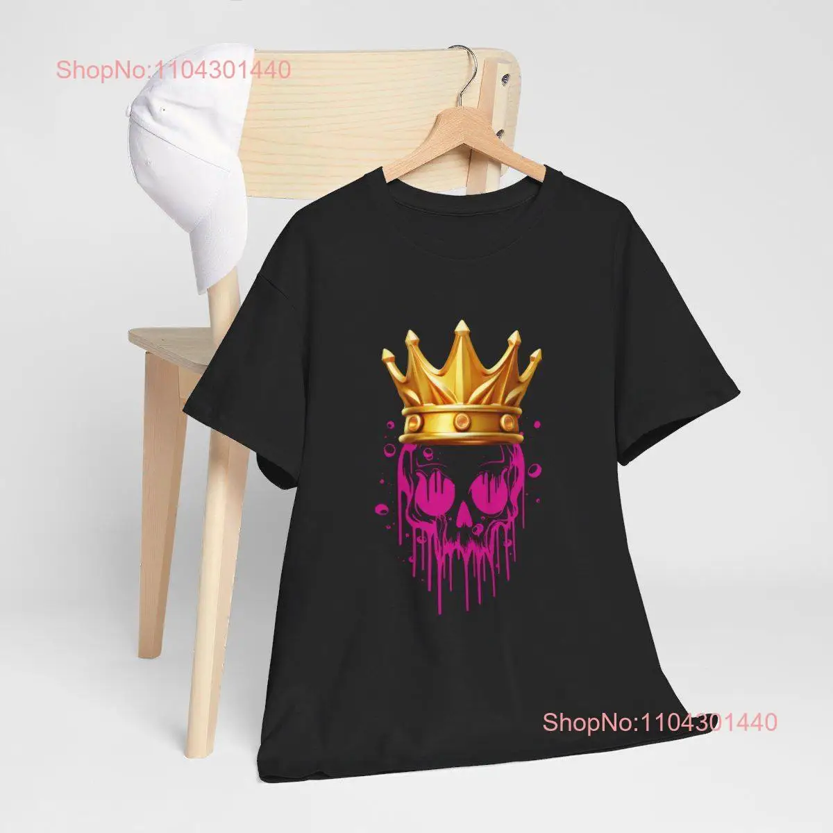 Футболка King Halloween из плотного хлопка с длинными или короткими рукавами