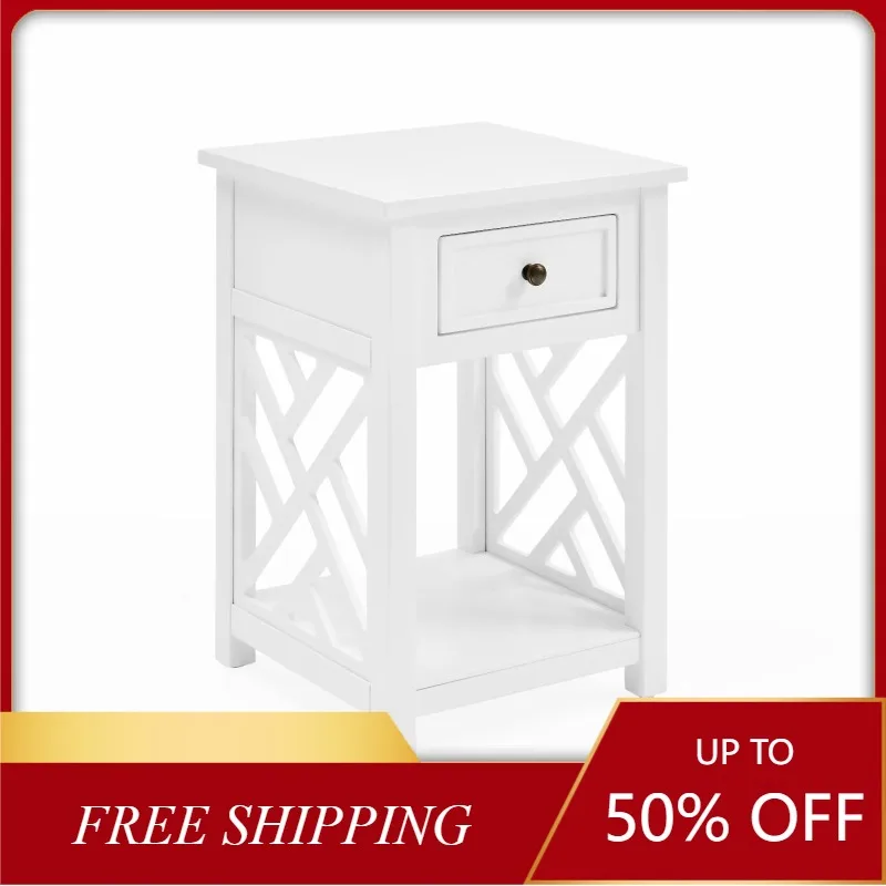 

Деревянный стол с выдвижным ящиком и полкой