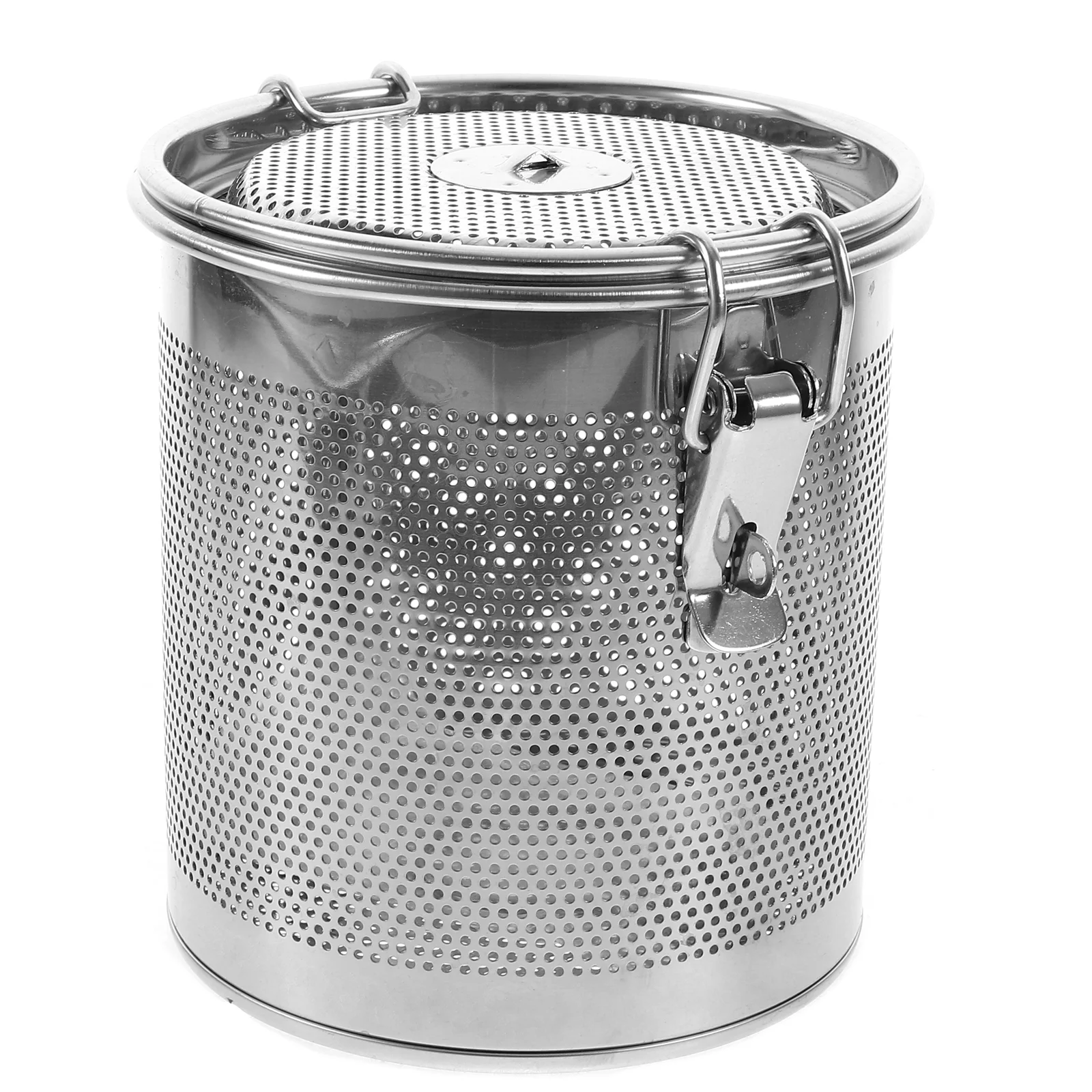 

Seasoning Strainer, Stainless Steel Soup Seasonings Separation Basket with Extended Chain Hook, Filter Kitchen Tools