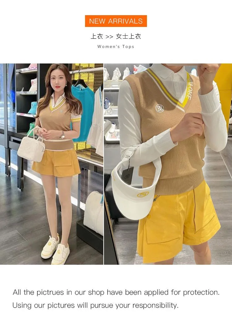 New spring/summer  golf cashmere knit vest is specially designed for women's couples sweaters, the same design of golf vest