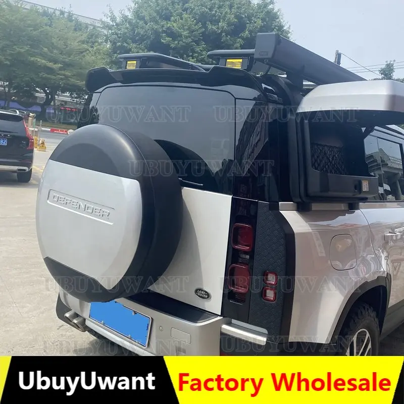 

Высококачественный Глянцевый черный спойлер из АБС-пластика на крышу из углеродного волокна для LAND ROVER Defender 2019 2020 2021, заднее крыло