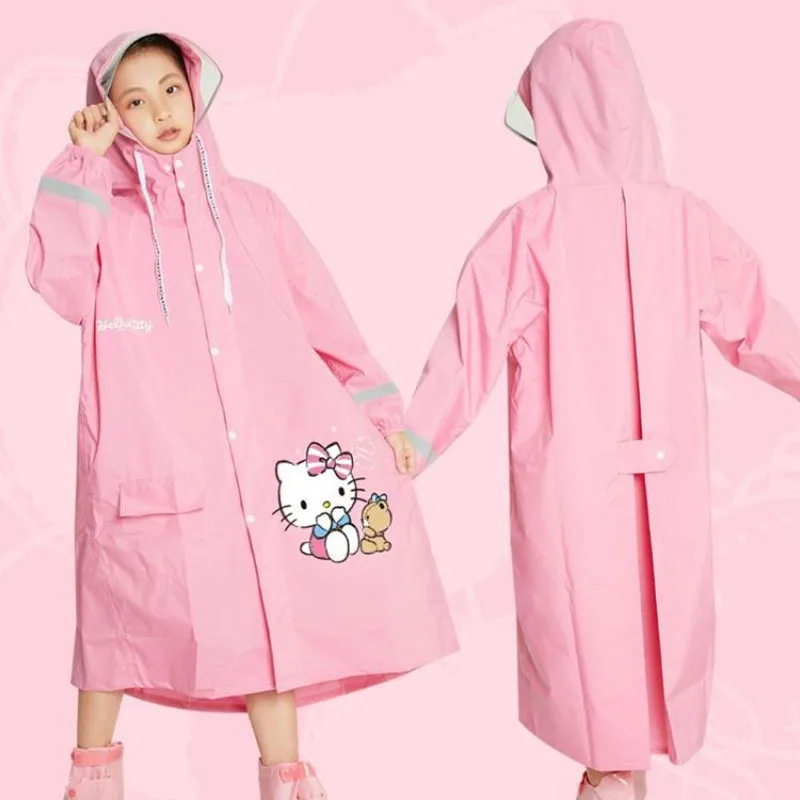

Sanrios Hello Kitty Children's Raincoat Cute Cartoon Boys Girls Full Body Waterproof Primary School Students Special Rain Poncho