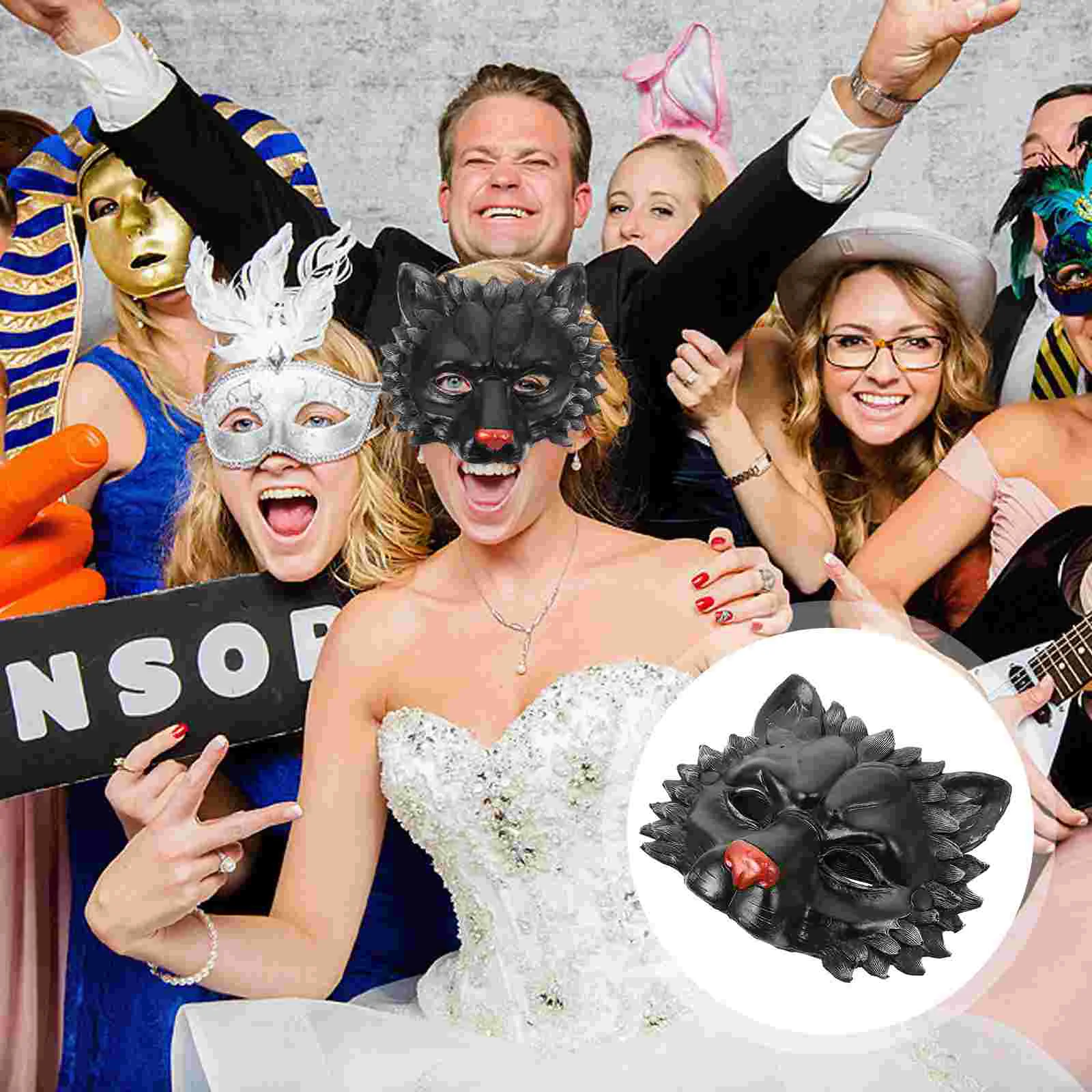 

Halloween Maskanimal Cosplay Party Half Carnival 3Dscary Prom Eye Costumes Prop Masquerade House Hauntedevening Costume Venetian