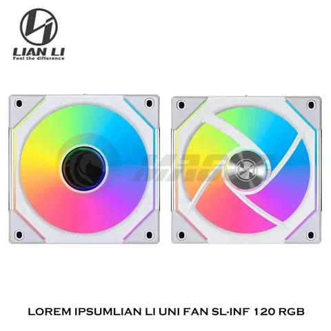 Вентилятор Lian Li Uni SL Infinity 120, зеркальный вентилятор Daisy-Chain ARGB Вентилятор PWM L-Connect Gen.3 Вентилятор 12 см UF-SLIN120 с обратным лопастями, одна упаковка