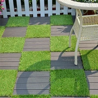 4pcs artificial grass mat plastic lawn grass indoor outdoor green synthetic turf micro landscape ornament home decoration
