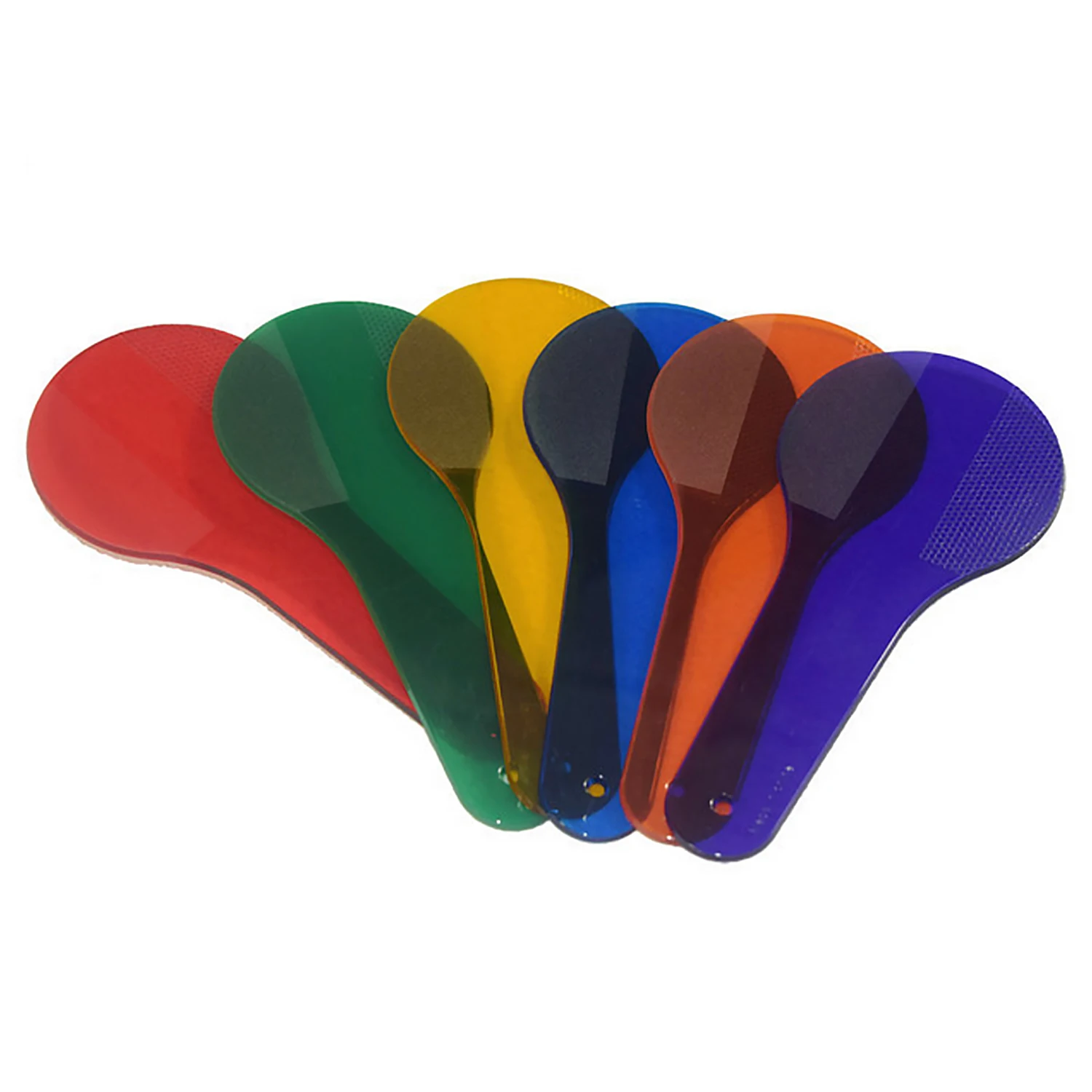 6 Colors Montessori Plastic Transparent Racket Shape Toy Drawing Painting Color Matching Cognition Toys for Kids Training | Игрушки и