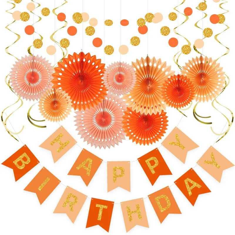 Оранжевый осенний Бохо на День Благодарения ранний день рождения украшения