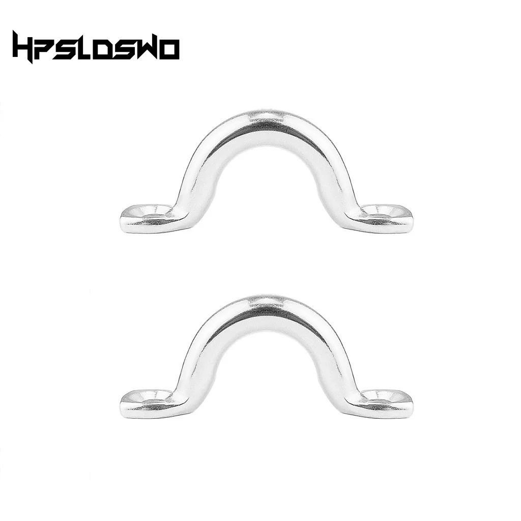 

2PCS Marine Hardware SS 316 Bimini Boat Top PAD EYE Straps Tie Down Deck Loops Tie Down Anchor Point Kayak Yacht Accessories