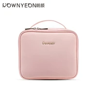 rownyeon custom logo big size women pink travel pu makeup pouch cosmetic bag