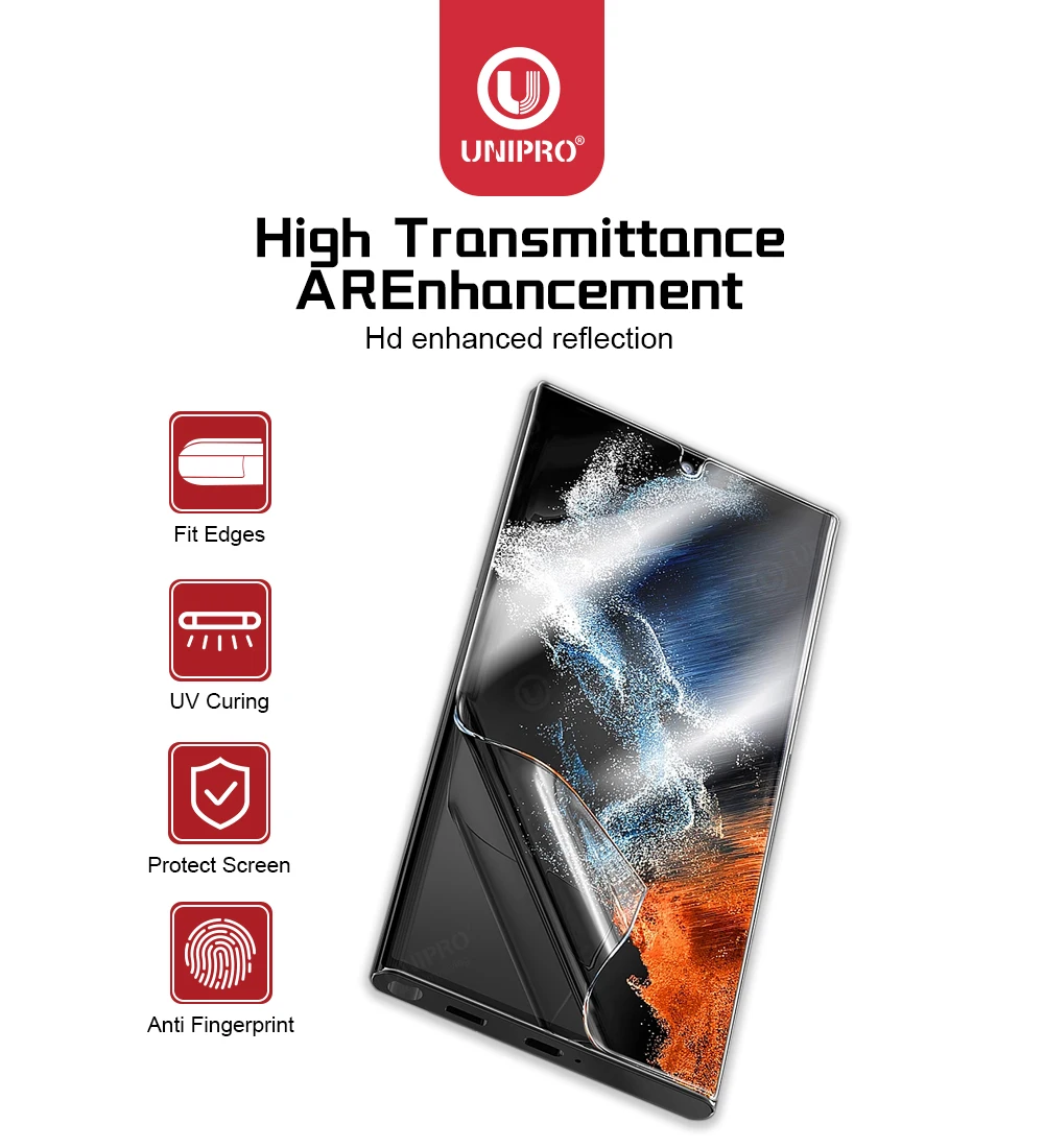 UNIPRO 50 шт. HD защитная пленка нано Жидкий УФ-Клей закаленное стекло для отверждения