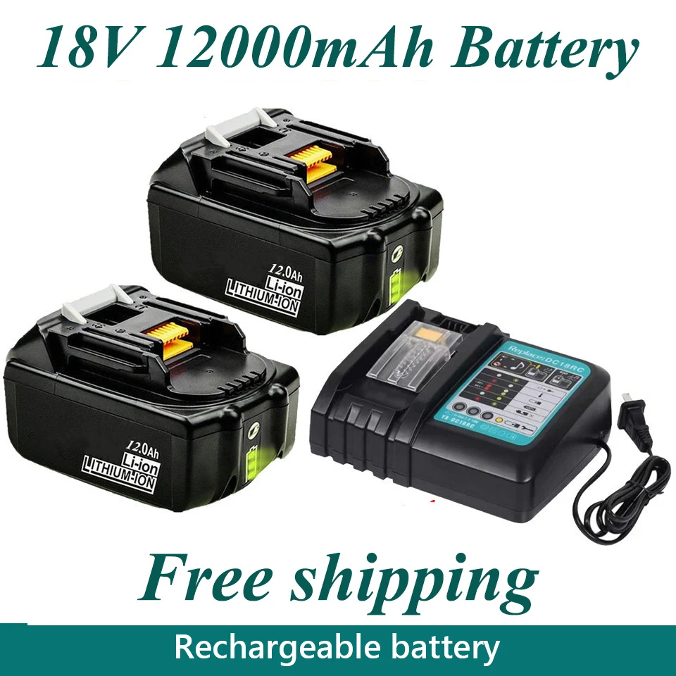 

18V 12000mAh Lithium Ion for Makita Batter Latest Upgraded BL1860 Rechargeable Battery 18v BL1840 BL1850 BL1830 BL1860B LXT40