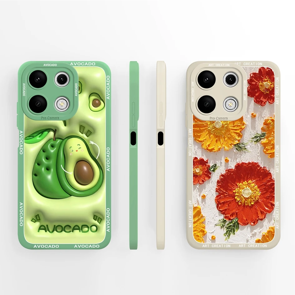 Чехол для Xiaomi Redmi Note 13 Pro 4G чехлы оболочка с мультяшным рисунком кота жидкий Мягкий