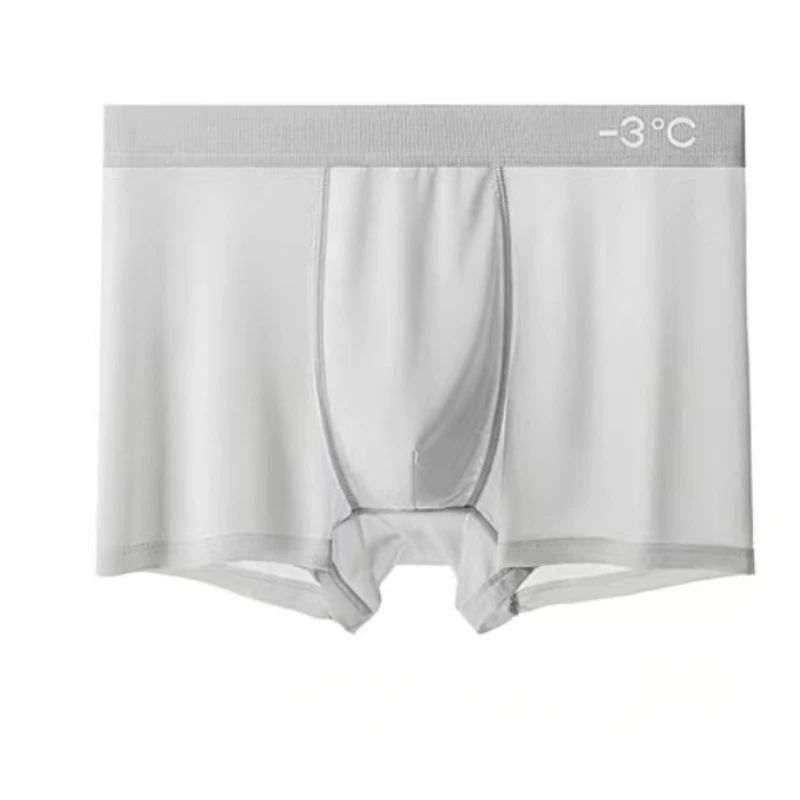 

Men Panties Mens Ice Silk Seamless Sexy Underwear Solid Ultra-thin Breathable Boxer Shorts Male Underpants Boxershorts