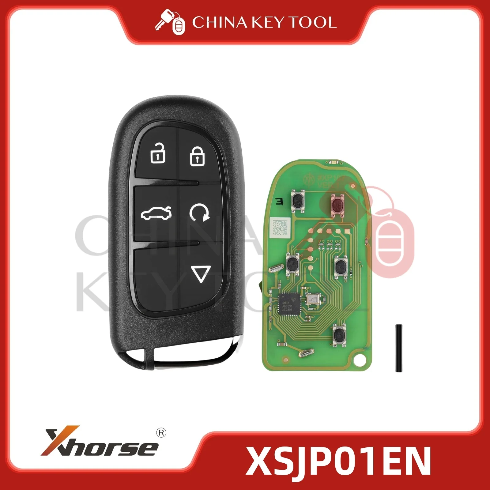 

Умный дистанционный ключ Xhorse XM38 для Jeep Type 5, кнопочный XSJP01EN, глобальная версия