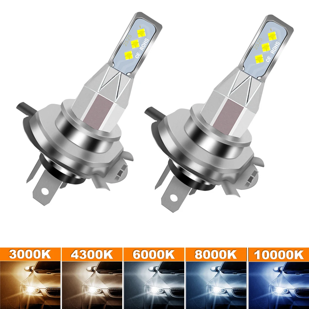 

2Pcs H7 H4 LED Car Headlight H11 H8 H1 H3 H6 Fog Light Bulb Beam 12V 80W 4300K 6000K Auto Headlampt 16000LM Lampada