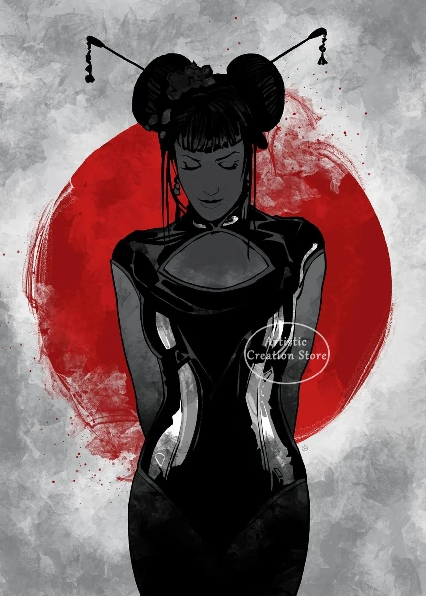 

Черный постер Bushido, картина на холсте