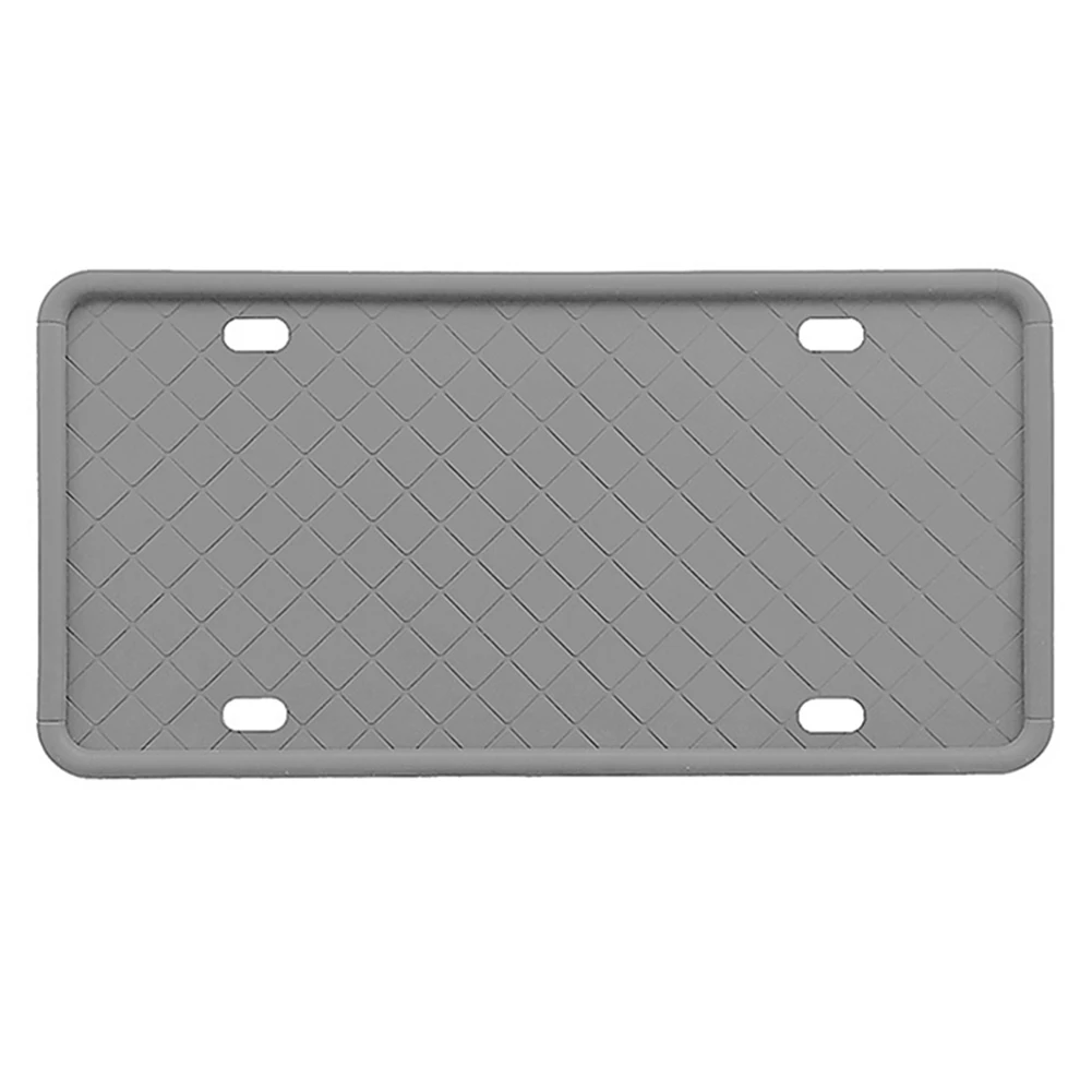 

Auto With Screws Tag Cover Car Accessories Soft Silicone High Temperature Resistant Drainage Hole Universal License Plate Frame