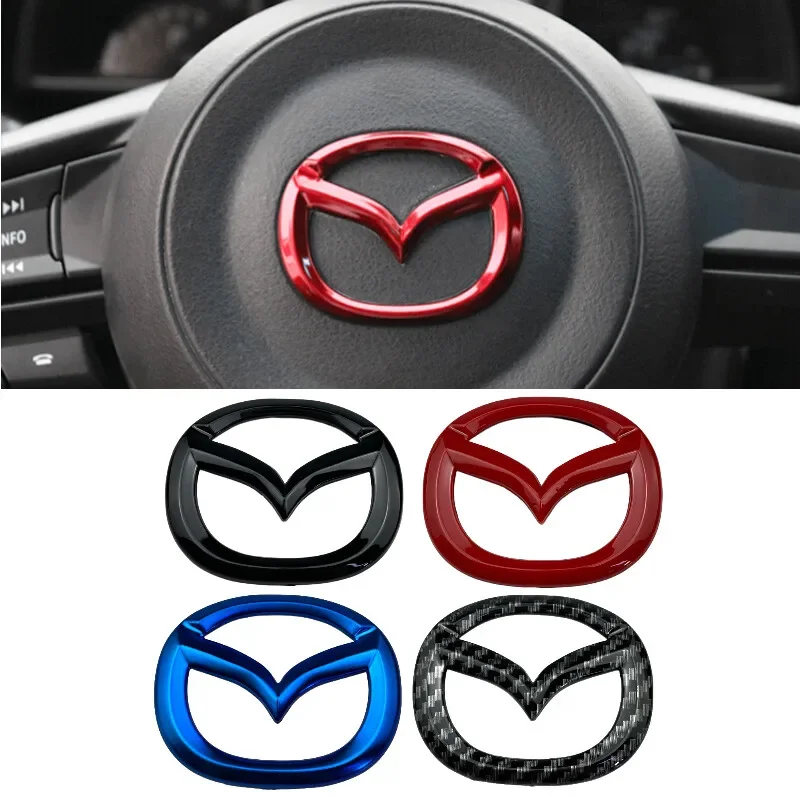 Автомобильный руль эмблема наклейка значок Стайлинг для Mazda 2 3 MX30 Premacy RX7 ATENZA AXELA CX3
