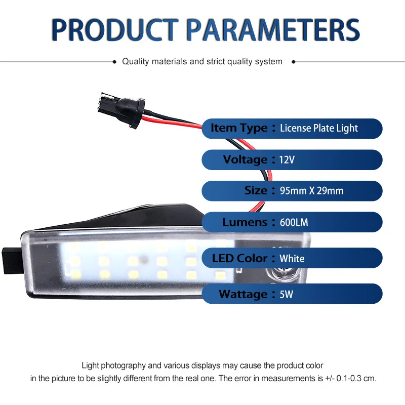 2 Шт. Светодиодные Фонари Номерного Знака Для Моделей Toyota- Harrier Hiace Kluger Highlander Land