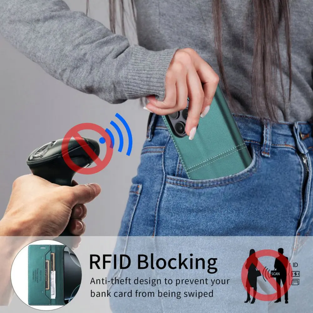 Фото Для POCO C85 5G 4G Роскошный чехол RFID Leather Card Book Funda Xiaomi Poco C85 Чехол PocoC85 C 85 C75 C65 C61 C55 75 65 Откидная крышка №4