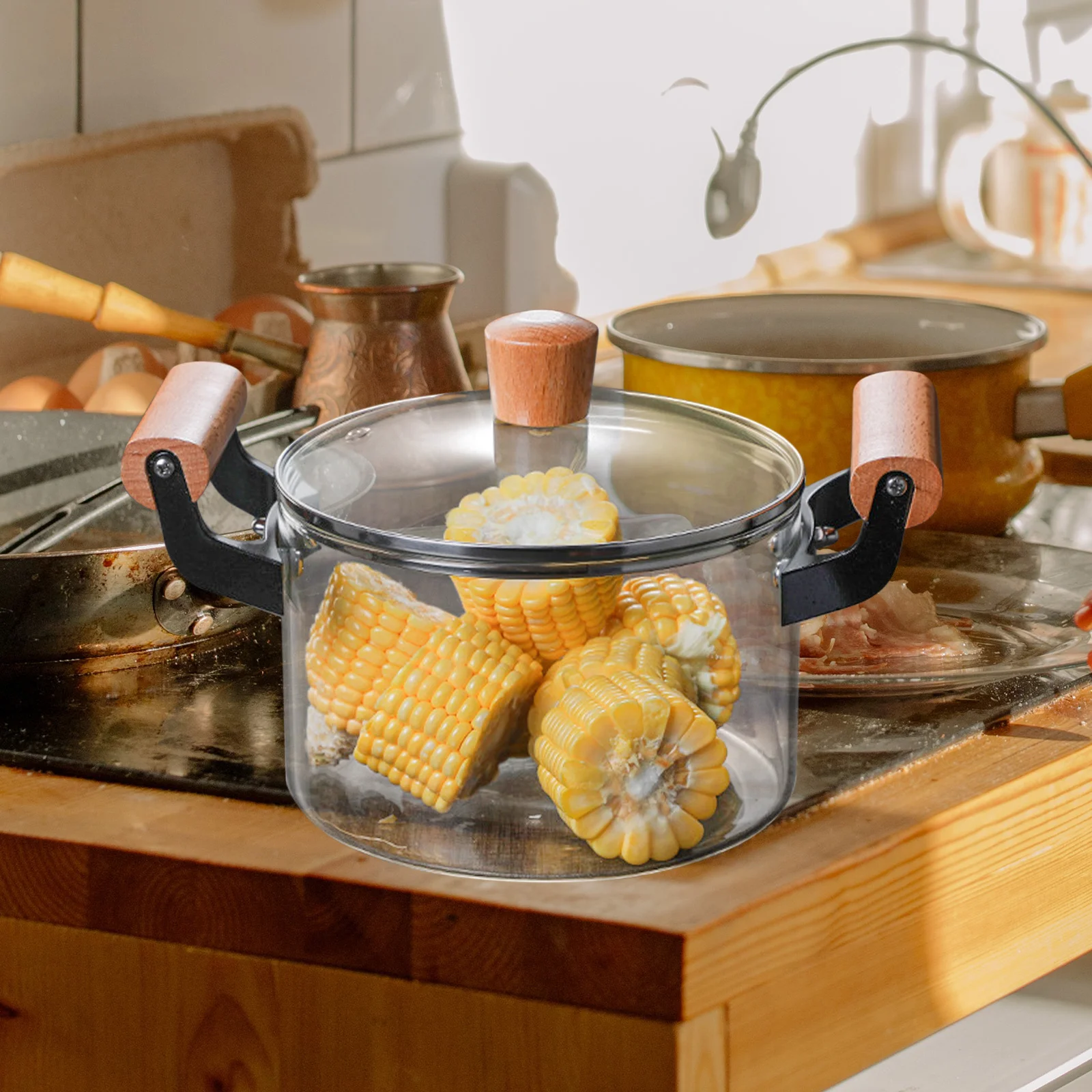 

Фотостеклянный горшок, стеклянные чаши, крышки, пароварка, антипригарные наборы посуды, стеклянная кастрюля для тушения, кастрюля для шокол...