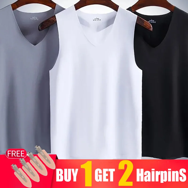 

Seamless Man Men Man's Vest Summer Men's Sports Large Size Quick-drying New Sleeveless Tank Top Stretch Bottoming Slim Fit Vests