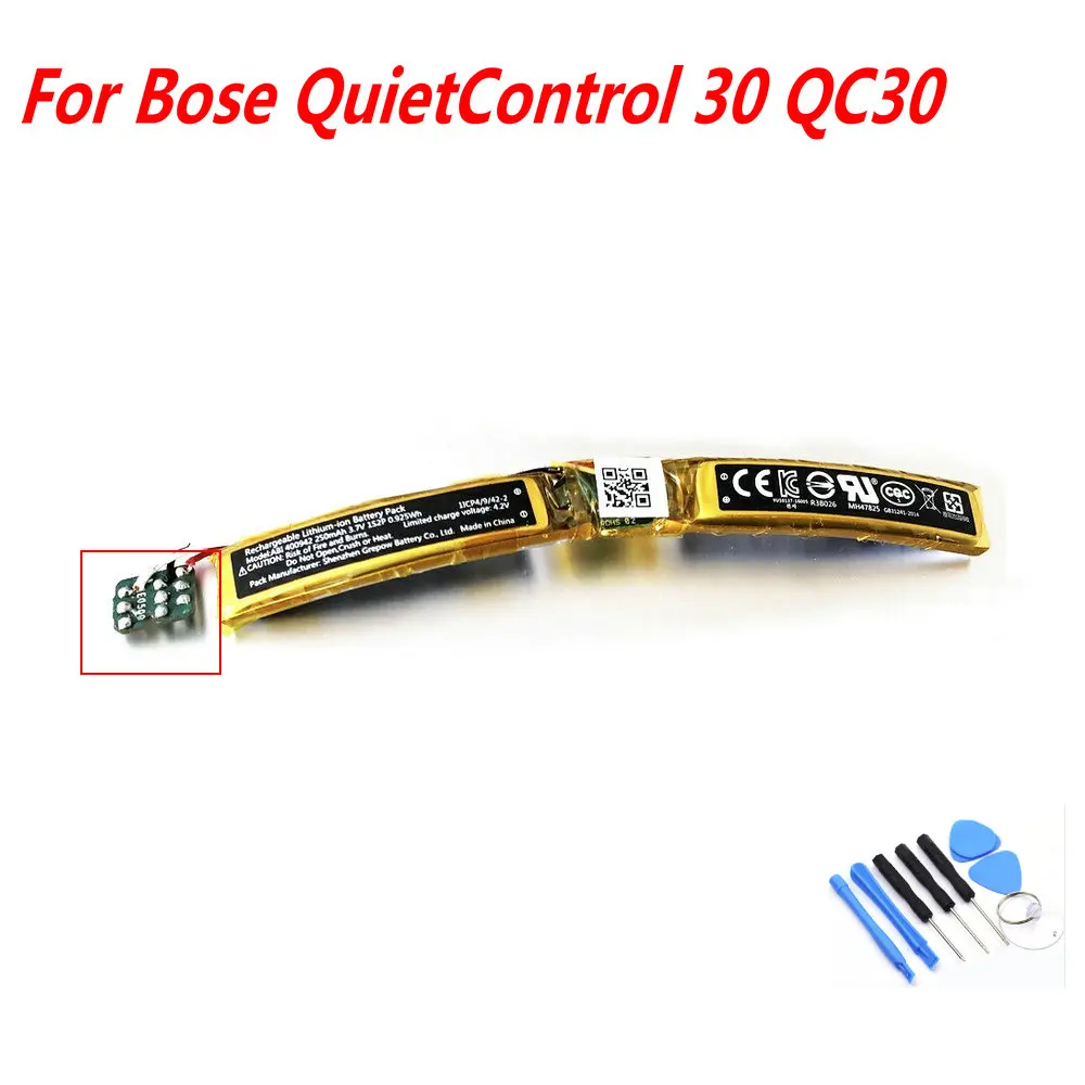 Оригинальный аккумулятор ABI400942 ABI-400942 PA-BS30 емкостью 250 мАч для Bose QuietControl 30 QC30 Оригинальный аккумулятор ABI400942 ABI-400942 PA-BS30 емкостью 250 мАч для Bose QuietControl 30 QC30