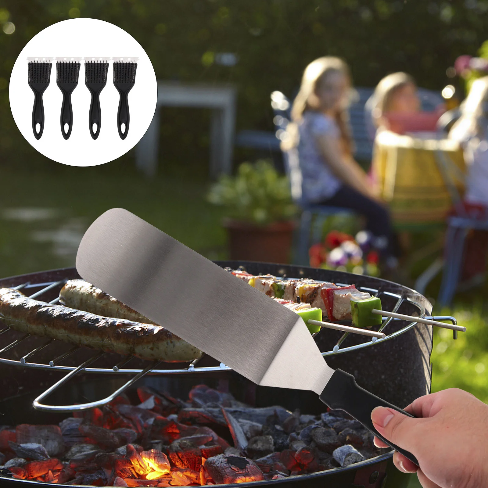 

Spatula Turner Griddle Flat Scraper Metal Kitchen Cooking Grill Flipper Pancake Steak Slotted Barbecue Foodgrilling Bbq Large