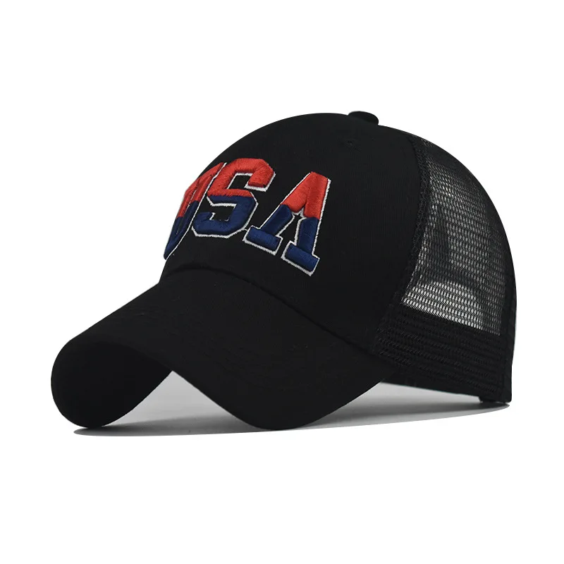 

High Quality Cotton Men's American Flag Baseball Cap Embroidery Letter USA Snapback Dad Hat for Women Bone Gorra Casquette