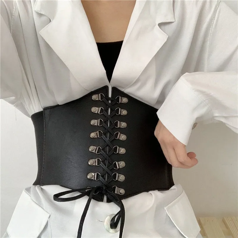 

Elegant Ladies Belt 2022 Fashion Women Simple Elastic Waist Wide Belt Ladies Retro Girdle Strap Decorative Shirt Skirt Belt