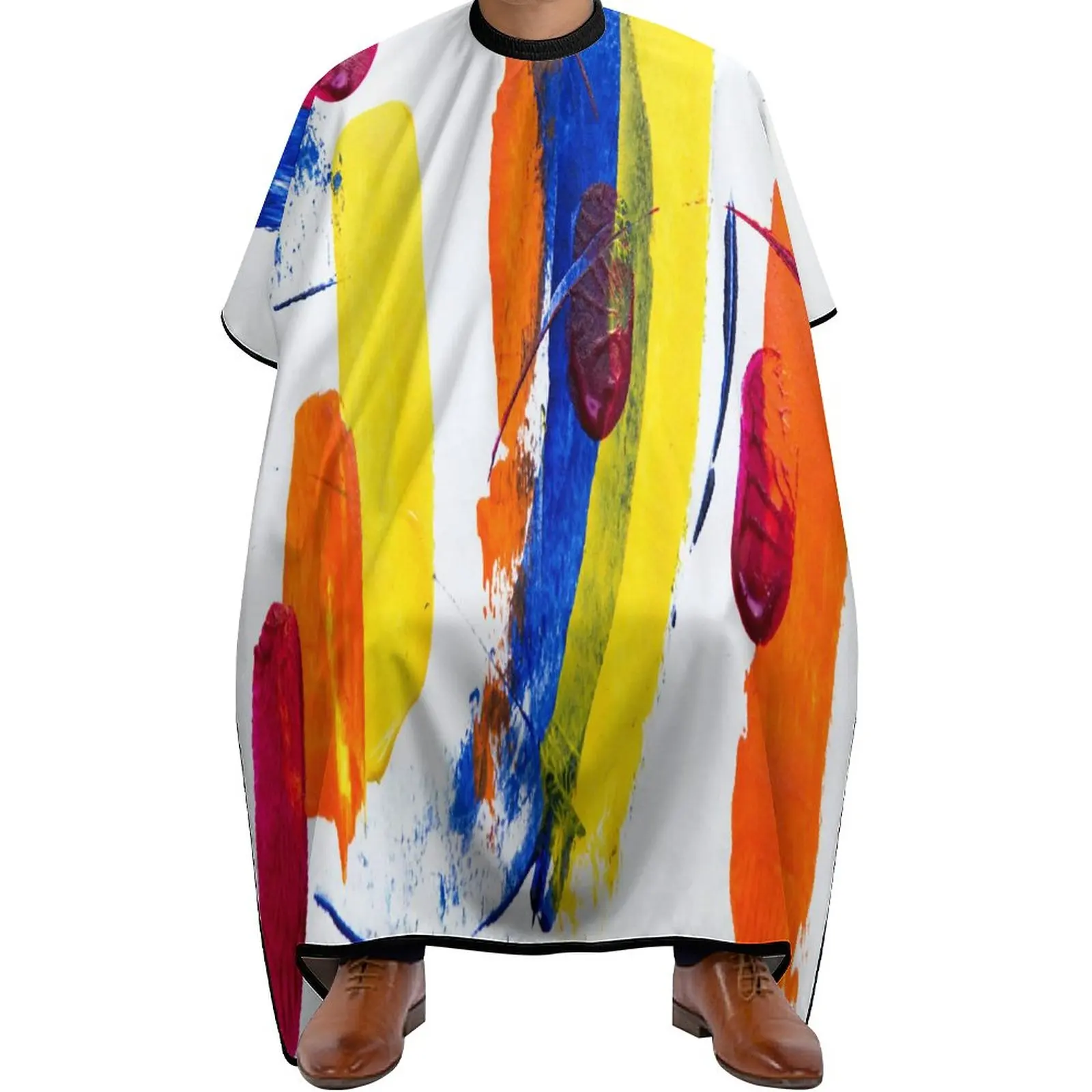 

Профессиональный парикмахерский салон, искусственная накидка с застежкой, Парикмахерская, накидка унисекс для стрижки черных волос, свободный цвет